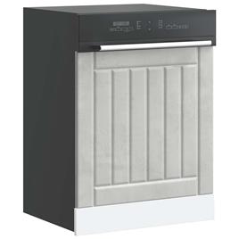 vidaXL Painel máquina lavar louça Lucca deriv. madeira cinza cimento
