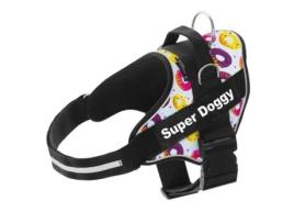 Arnês para Cães Personalizado com Estampa de Donut SUPER DOGGY