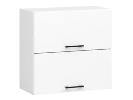 AKORD W60 OLIWIA Armário de parede de cozinha branco 60 cm portas dobráveis 2 portas Branco fosco 2 prateleiras 60x30x58 cm AKORD FURNITURE FACTORY