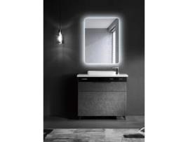 Espelhos Com Luz Led Com Cantos Arredondados Retroiluminado Luz Fria 80X80Cm MICE COLLECTION