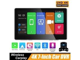 Carplay Android Rádio Automático 7 Tela de Toque Sem Fio Carro Estéreo Bluetooth Multimídia Player com Gps/Chamada Mãos-Livres/Música QINGQUE