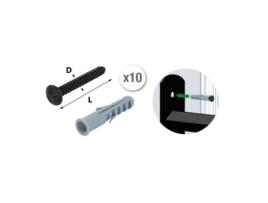 Parafusos Desenroscáveis Buchas Torbel 8X60 Mm Preto Caixa com 10 629850 TORBEL INDUSTRIE