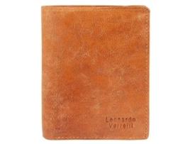 Carteira Fólio de Homem LEONARDO VERRELLI Pele Castanho