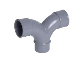 NICOLL Cotovelo Duplo Paralelo Macho-Fêmea a 8730 Pvc Cinza Ø 40 Mm Oh8