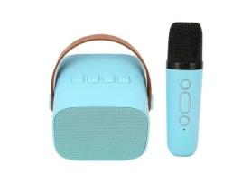 Conjunto de Microfone com Alto-Falante Bluetooth DUOKON Hd Estéreo Portátil Máquina de Karaokê para Crianças e Adultos