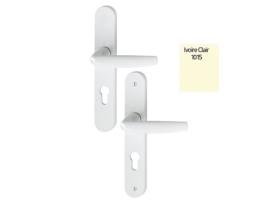 Conjunto de Porta de Placa Larga Atlanta HOPPE 1530-300M Marfim Claro Chave I Int.195 Th.68-77 3991655