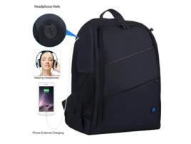 Mochila YUYSAN Mochila para Fotografia Slr de Grande Capacidade com Capa de Chuva Pu5011 Preta