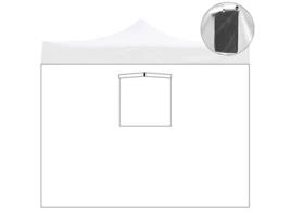 Folha Lateral Impermeável Branca de 2X2M com Janela de Substituição para Gazebo Dobrável DIVINA GARDEN