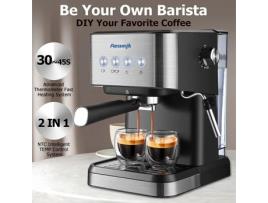 Cafeteira 1050W Espress Power Espresso Professionale Máquina de Café Braço de Saída Dupla-Eu Plug MIOLOE