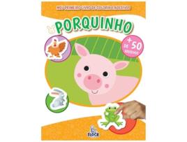 Livro Meu Primeiro Livro De Colorir E Adesivos Porquinho de Mammoth World (Português)
