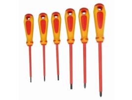 Conjunto de Chaves de Fenda Ztbj6 Slotted e Pozidriv Vde Normas Nf Iso 5749 e Iec 60900 SAM