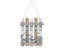 Tábua suspensa de madeira alegre 23 cm FEERIC LIGHTS & CHRISTMAS