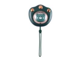 Aquecedor Elétrico Recarregável de Mão Usb Cor Verde 2400Mah Mini Formato de Garra de Gato em AIHONTAI
