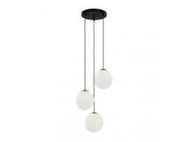 Candeeiro de Teto com 3 Bolas de Vidro Opala Elegante ITALUX