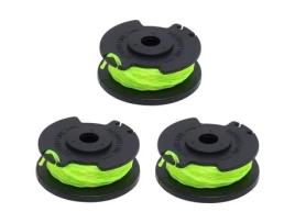 Conjunto de 3 Carretéis de Linha de Reposição para Cortador de Escova Ryobi Rac143 Rlt36B33 e Ry36Lt33A 0 2 Mm 6 1 M AQSACOKIYA
