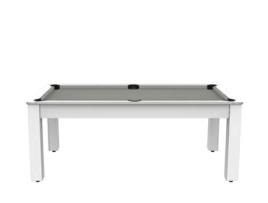 DE FAUGÈRES Mesa de Bilhar Arizona de 7 Pernas Convertível em Mesa de Jantar para 8 Pessoas Branco