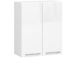 AKORD W60 armário de cozinha suspenso sistema OLIWIA Branco 60 cm 2 portas Branco Brilhante 2 prateleiras 60x30x72 cm AKORD FURNITURE FACTORY