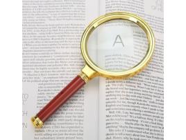 Lupa Portátil AKOZON 10X Cabo de Madeira Removível Inspeção de Joias e Diamantes