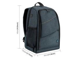 Mochila YUYSAN Mochila para Fotografia Slr de Grande Capacidade com Capa de Chuva Pu5011 Cinza