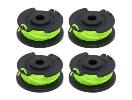 Conjunto de 4 Carretéis de Linha de Reposição para Cortador de Escova Ryobi Rac143 Rlt36B33 e Ry36Lt33A 0 2 Mm 6 1 M AQSACOKIYA