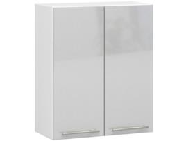 AKORD W60 armário de cozinha suspenso sistema OLIWIA Branco 60 cm 2 portas Metálico Brilhante 2 prateleiras 60x30x72 cm AKORD FURNITURE FACTORY