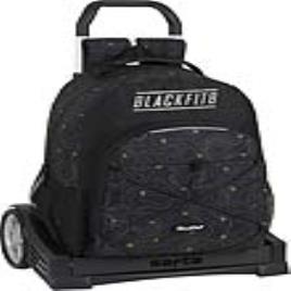 Mochila Escolar com Rodas BlackFit8 Topography Preto Verde