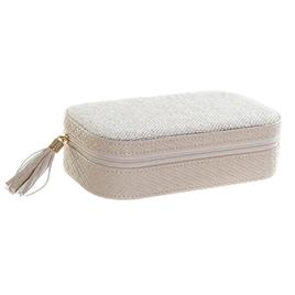 Guarda-Joias DKD Home Decor Linho Tradicional Espelho (18.5 x 10 x 5 cm)