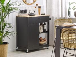 Carrinho de cozinha preto TRAPANI