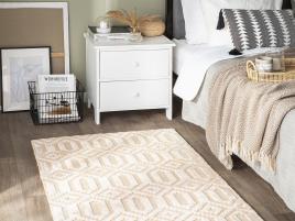 Tapete em viscose 80 x 150 cm creme ADATEPE