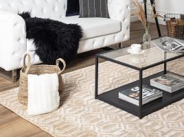 Tapete em viscose 160 x 230 cm creme ADATEPE