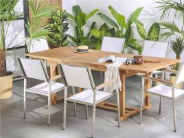 Mesa de jardim extensível em madeira de acácia JAVA