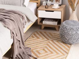 Tapete de algodão 80 x 150 cm creme PIRLI