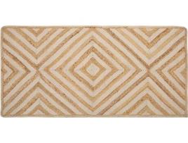 Tapete de algodão 80 x 150 cm creme PIRLI