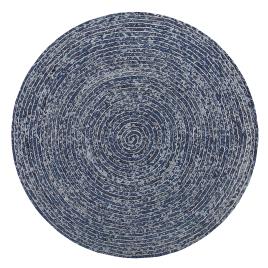 Tapete de algodão ø 140 cm azul escuro BULUCA