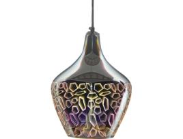 Candeeiro de teto vidro fumado multicolor SOANA