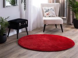 Tapete shaggy redondo ø 140 cm vermelho DEMRE