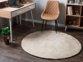 Tapete shaggy redondo ø 140 cm creme claro DEMRE