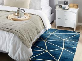 Tapete de viscose 80 x 150 cm azul HAVZA