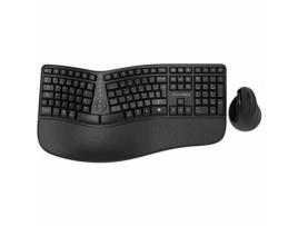 Teclado e Rato OWLOTECH EK500 (Preto - Qwerty espanhol)