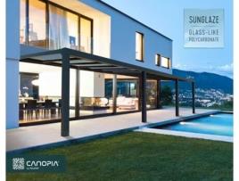 Pérgola CANOPIA BY PALRAM Stockholm (Cinzento - 40X950 cm)