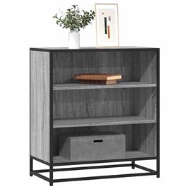 vidaXL Aparador 68x35x76 cm deriv. de madeira/metal cinzento sonoma