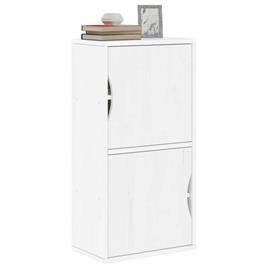 vidaXL Armário lateral ODDA branco 40x24x79 cm pinho de madeira maciça