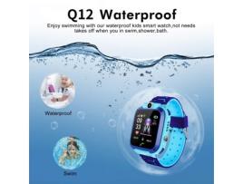 Ifcowrelógio Inteligente Gps Infantil Azul À Prova D'Água Relógio Inteligente Infantil Câmera Sensível Ao Toque Chamada Sos Rastreador Anti-Perd