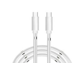 Cabo Usb-C Pd Carga Super Rápida Clipes Organizadores WOW Branco