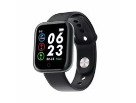 Relógio IWEAR M7 Smart & Fit com Full Touch 1.3'' Ips Media Control / Hr / Pressão Arterial / Social Black