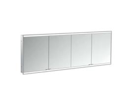 Armário Espelho Iluminado EMCO Prime 2 Facelift 2000 Mm 4 Portas Modelo de Encastrar 9497 Cor: Preto/Espelho