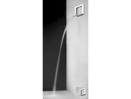 GESSI Cascata Conjunto Pronto a Montar para Bacia Quadrada Ispa com Montagem na Parede Funcionamento Separado 39893
