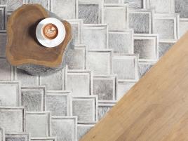 Tapete em pele genuína 160 x 230 cm cinzento AGACLI