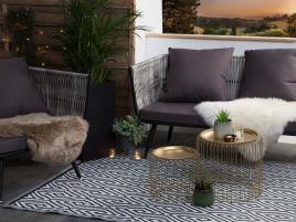 Tapete de exterior 150 x 200 cm preto SIKAR