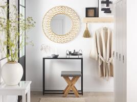 Espelho de parede dourado ø 80 cm BOURDON